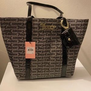 NWTS Juicy Couture X Large Signature Monogram style Tote w/bonus coin purse